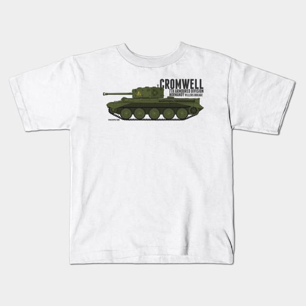 Cromwell Normandy Kids T-Shirt by Panzerpicture